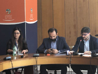 Da sinistra, Linda Meleo, Mauro Alessandri, Eugenio Patan.