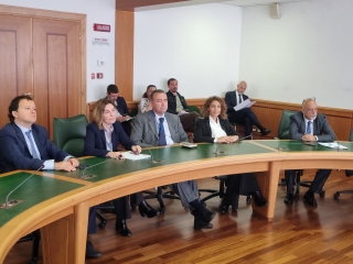 I componenti del Corecom durante l'audizione in terza commissione.