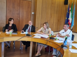 L'assessora Baldassarre in nona commissione con il presidente Tripodi, la vicepresidente Iannarelli e il direttore regionale Sasso D'Elia. L'assessora Baldassarre in nona commissione con il presidente Tripodi, la vicepresidente Iannarelli e il direttore regionale Sasso D'Elia.