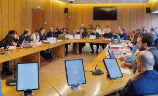Un'immagine della seduta odierna della commissione Bilancio. Un'immagine della seduta odierna della commissione Bilancio.
