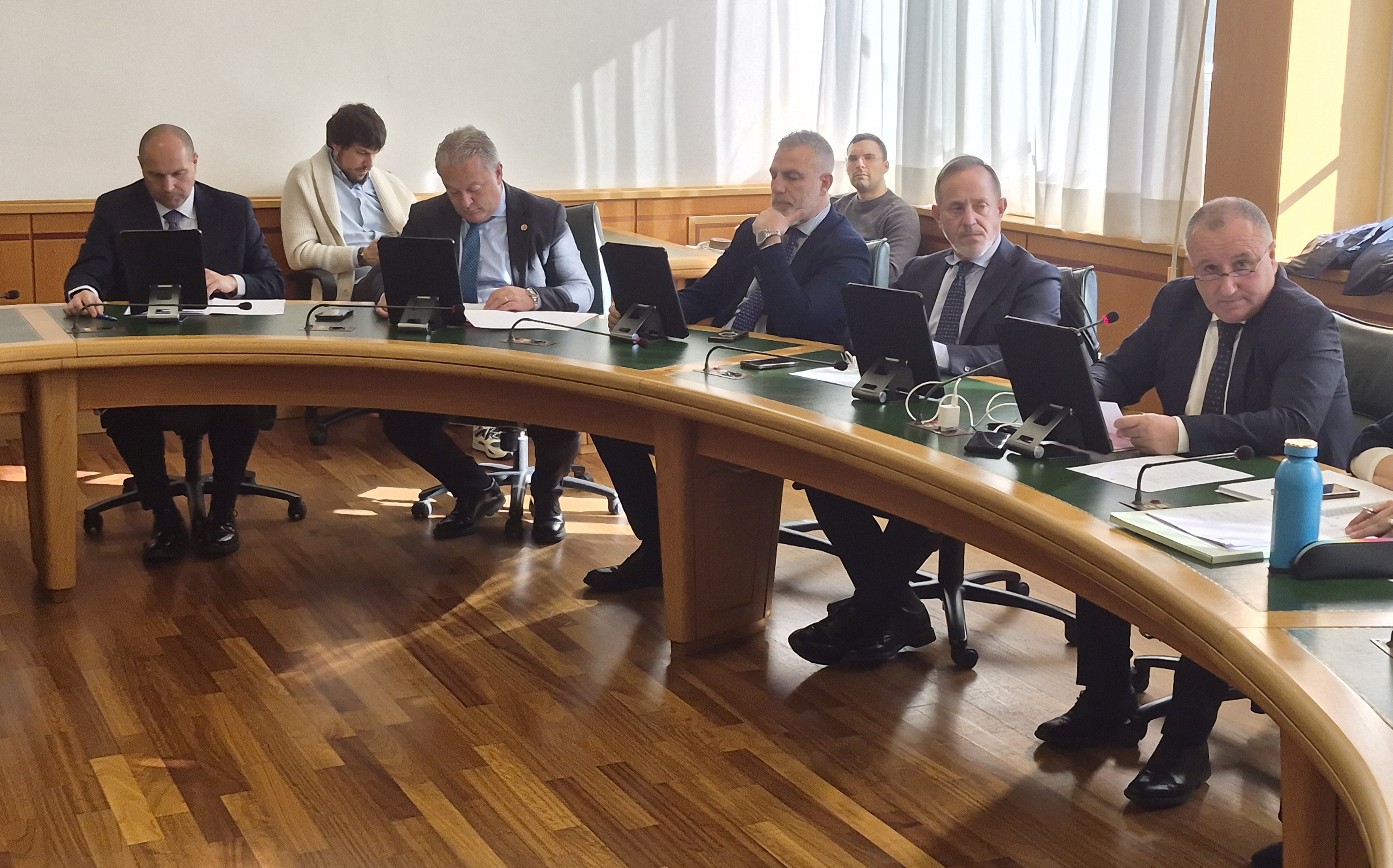 La seduta odierna della commissione Agricoltura nella sala Latini del Consiglio regionale del Lazio.