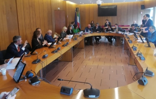 Un'immagine della seduta odierna della commissione Sanit�.