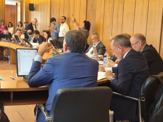 Un momento della seduta odierna della commissione Bilancio. Un momento della seduta odierna della commissione Bilancio.