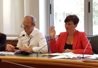 La presidente della nona commissione, Eleonora Mattia, con l'assessore Di Berardino, durante una precedente audizione.