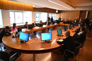La prima seduta della commissione Bilancio, in cui Daniele Sabatini è stato eletto presidente.