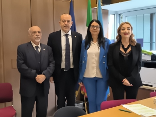 Emanuela Mari confermata presidente della seconda commissione, insieme ai vicepresidenti Niccolai e Tidei e al presidente del Consiglio regionale, Antonello Aurigemma.