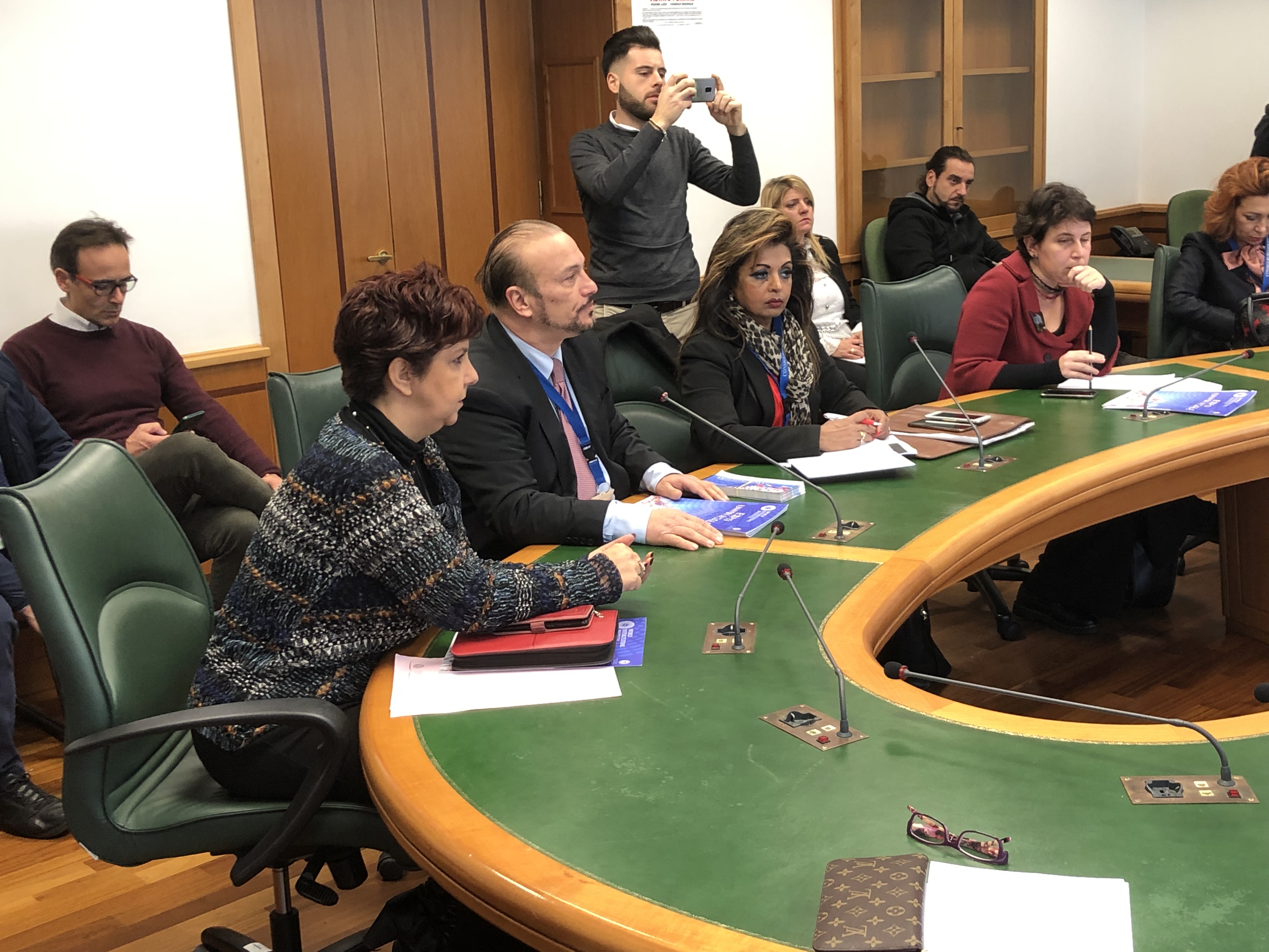 Un momento dell'audizione in commissione Un momento dell'audizione in commissione