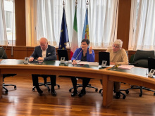 Al centro dell'immagine, la presidente Eleonora Mattia durante la seduta di oggi.