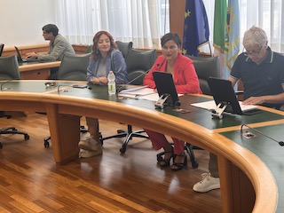 Una seduta del Corecoco, al centro la presidente Mattia.