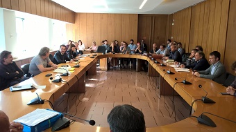 Un momento dell'audizione in sala Etruschi Un momento dell'audizione in sala Etruschi