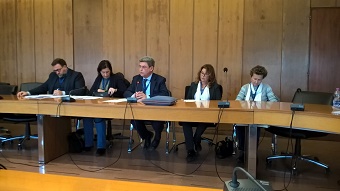 Un momento dell'audizione del professor Palombi. Un momento dell'audizione del professor Palombi.