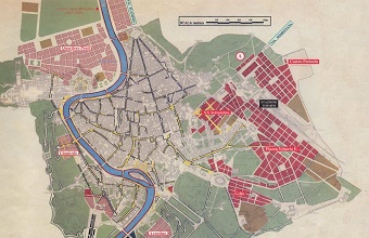 La cartografia del piano regolatore di Roma del 1883 (Piano Viviani). La cartografia del piano regolatore di Roma del 1883 (Piano Viviani).