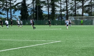 Un momento della partita di calcio giovanile Lazio-Ladispoli under 14 Elite.