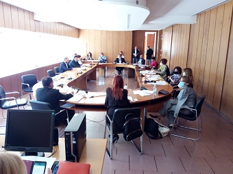 Un momento dei lavori dell'undicesima commissione in sala Etruschi. Un momento dei lavori dell'undicesima commissione in sala Etruschi.