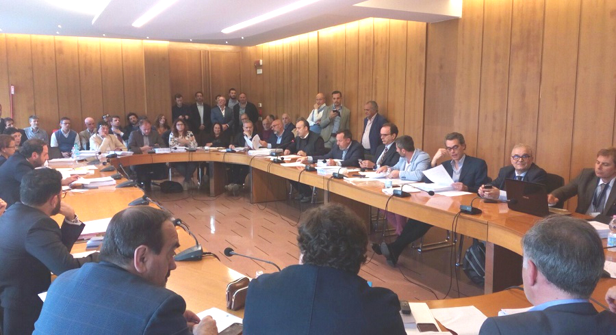 La commissione Bilancio al lavoro in sala Etruschi.