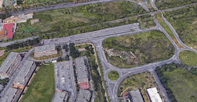 L'area dove è prevista la nuova stazione