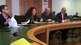 Un momento dell'audizione in sala Latini, mentre sta parlando la sindaca di Formia, Villa. Un momento dell'audizione in sala Latini, mentre sta parlando la sindaca di Formia, Villa.
