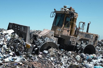 Rifiuti in discarica.