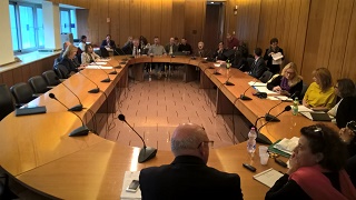Un momento dell'audizione in sala Etruschi. Un momento dell'audizione in sala Etruschi.