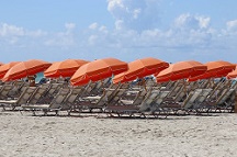 Una spiaggia del litorale laziale.