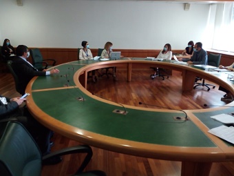 Un momento dei lavori della terza commissione in sala Latini