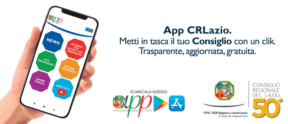 La nuova APP del Consiglio Regionale del Lazio