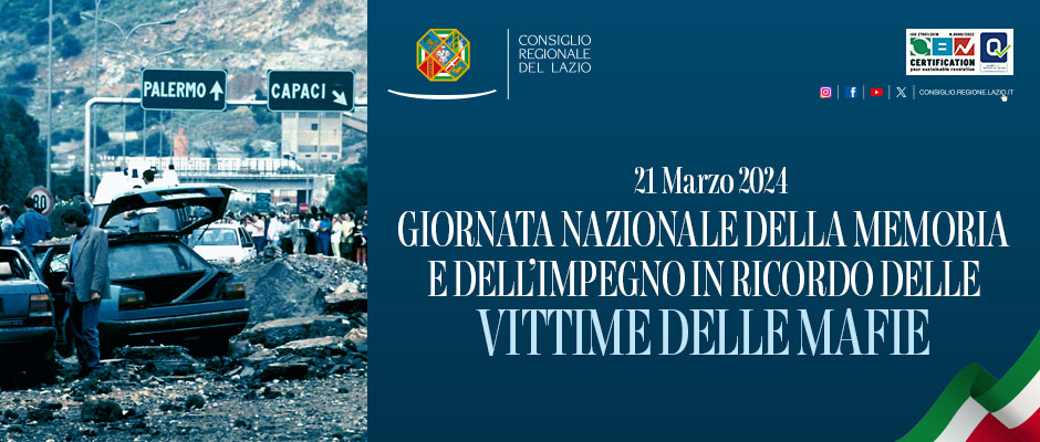 Giornata nazionale della Memoria e dell'Impegno in ricordo delle vittime delle Mafie