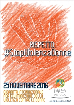 25 novembre 2016 - Giornata internazionale per l'eliminazione della violenza contro le donne