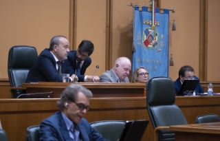 Un momento della seduta consiliare