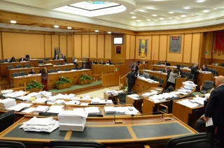 Un'immagine dell'Aula consiliare.