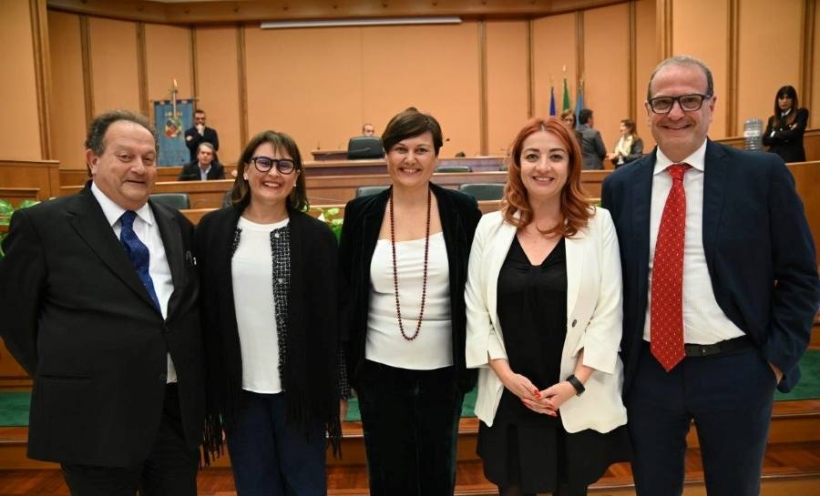 I membri del Comitato regionale di controllo contabile con la presidente Mattia al centro (foto di Bruno Ponzani)