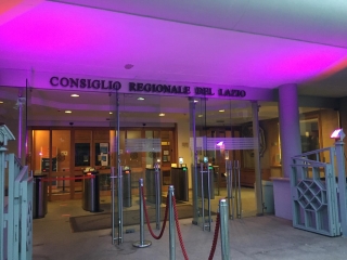 L'ingresso del Consiglio regionale del Lazio.