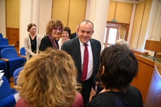 Il presidente Aurigemma in sala Mechelli per le giornate di formazione dedicate ai neo consiglieri e ai loro collaboratori.