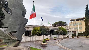 L'ingresso principale del Consiglio regionale del Lazio