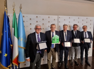 Il presidente Aurigemma con i premiati