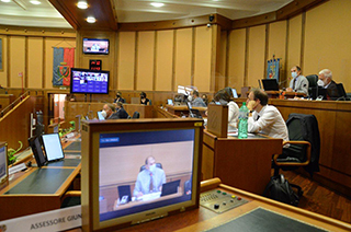 Un momento della seduta del 14 luglio 2021 (foto Ponzani).