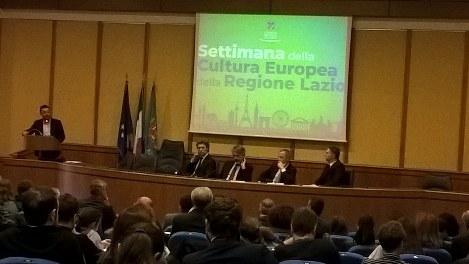 Un momento dell'incontro inaugurale della Settimana europa della cultura.