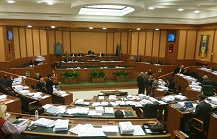 I lavori del Consiglio durante la sessione di Bilancio.