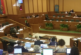 L'aula del Consiglio regionale del Lazio.