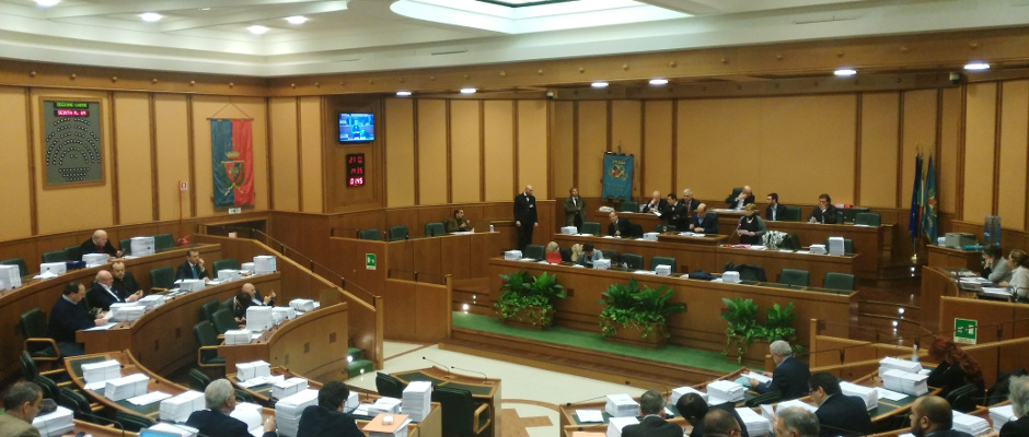 L'aula del Consiglio regionale.