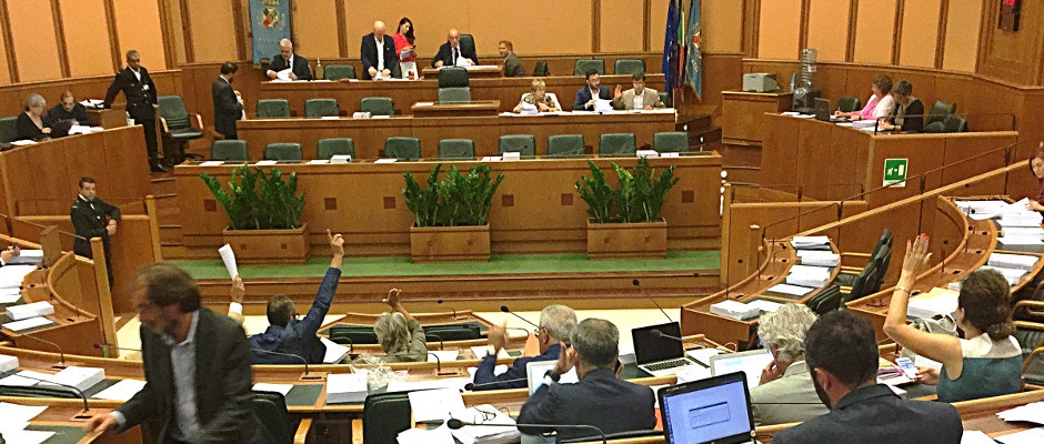 L'Aula durante il voto.