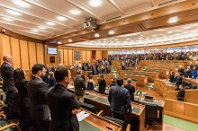 L'Aula durante la seduta di insediamento (foto di Bruno Ponzani).