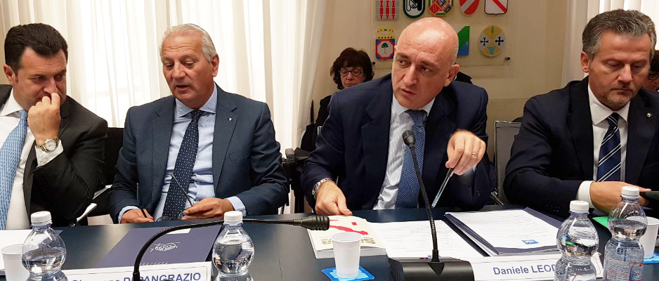 Daniele Leodori durante la presentazione dell'iniziativa .