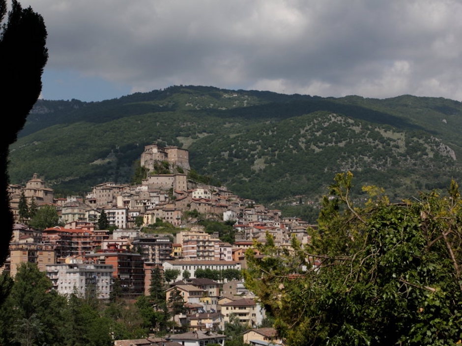 Il parco visto da Subiaco.